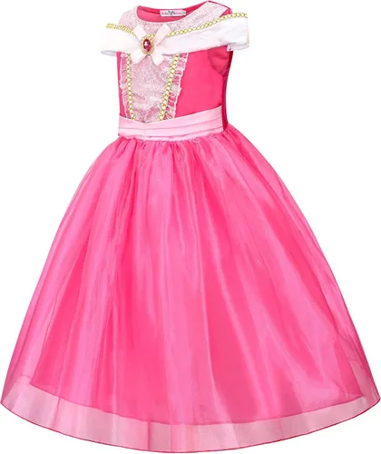 Vista 2 de Avady Belle Princess Dress for Girls Layered Off Shoulder Princess Dress Up Kids Halloween Costume