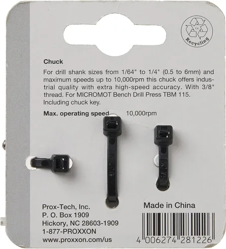 Vista 3 de Proxxon 28122 Chuck para brocas de hasta 15/64 pulgadas para TBM 115