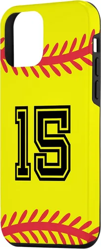 Vista 2 de Funda para iPhone 12 mini jersey de softbol número 15