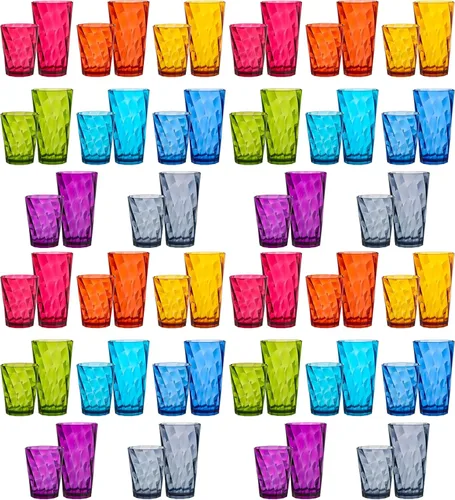 Vista 14 de Vasos US Acrylic Optix Mini, de plástico, reutilizables, aptos para lavavajillas (juego de 8) Tazas de jugo de 8oz en colores de tono de joya