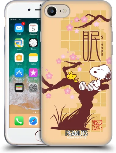 Vista 180 de Carcasa de gel para iPhone 7 Plus/iPhone 8 Plus, diseño de Snoopy Oriental de Peanuts, Badges
