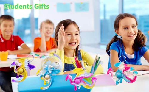 Vista 5 de Paquete de 24 mini juguetes sensoriales de dragón a granel, regalo para niños y niñas, regalos de fiesta y premio para estudiantes en el aula