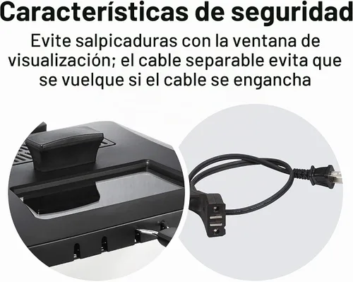 Vista 6 de Hamilton Beach - Freidora eléctrica profunda con cesta y tapa, capacidad de aceite de 4.5 litros / 19 tazas, control de temperatura, ventana