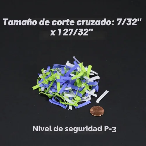 Vista 3 de Aurora AU890XA - Trituradora de papel y tarjetas de crédito de 8 hojas con cesta de basura