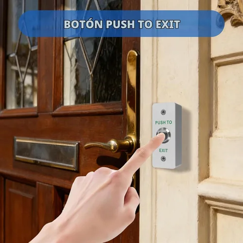Vista 2 de UHPPOTE Empuje momentáneo para salir del interruptor de botón NO/COM salió el panel de acero inoxidable para la puerta hueca del control de acceso