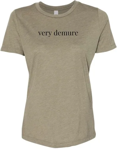Vista 6 de Cute Women's Screen Printed Crew Neck Tee, Shirts With Sayings, Dusty Blue or Olive