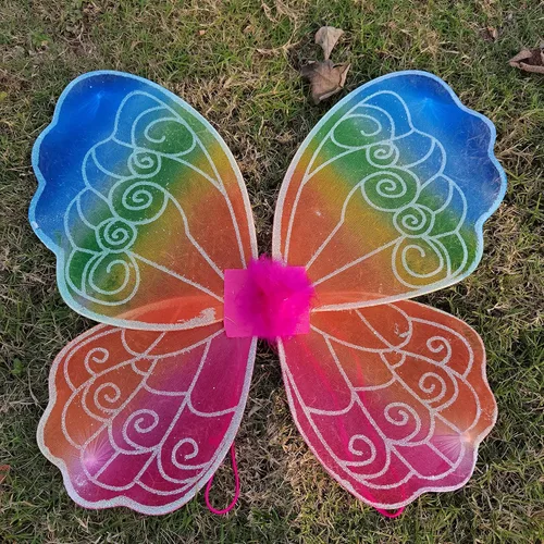 Vista 5 de Danballto Halloween Fairy Wings for Toddler Girls Birthday Party Favor