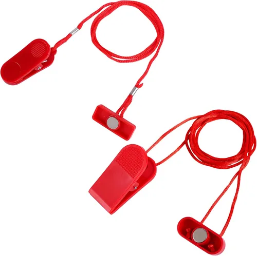 Vista 9 de lasuroa 2pcs Universal Treadmill Magnet Safety Keys, 2 Styles Treadmill Magnetic Key Replacement Parts Round Magnetic Safety Switch Running Machine
