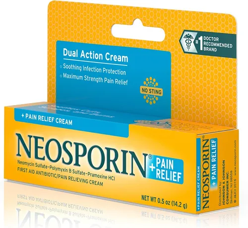 Vista 10 de Neosporin + Crema de doble acción para aliviar el dolor, 0.5 onzas