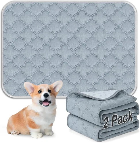 Vista 39 de FunFurry Forro lavable para jaula de conejillo de indias, paquete de 4 almohadillas reutilizables y lavables, ropa de cama impermeable para Azul