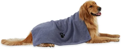 Vista 12 de Bone Dry Toalla de microfibra para aseo de mascotas, colección bordada, XL, 41 x 23.5 pulgadas, color verde lechuga (paquete de 2)