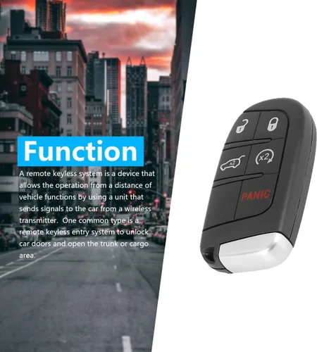 Vista 3 de M3N-40821302 433 Mhz 5 botones de entrada remota sin llave para Jeep Grand Cherokee 2014-2021 Reemplazo 68143505AA 68143505AB 68143505AB 68143505AC