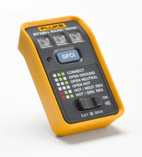 Vista 2 de Fluke ST120+ Probador de Enchufe GFCI con Señal Audible