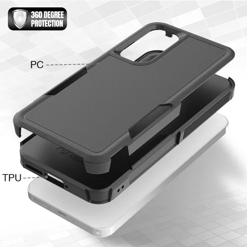 Vista 195 de Jeylly Compatible con Samsung Galaxy A22 5G Funda, Funda Samsung A22 5G con 2pcs protectores de pantalla de vidrio templado