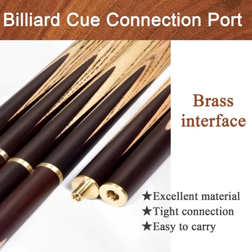 Vista 5 de Tacos de billar profesionales 10MM Billiard cue Chinese Eight-Pole Black Eight-Pole Snooker with Box 3/4(Color:2)