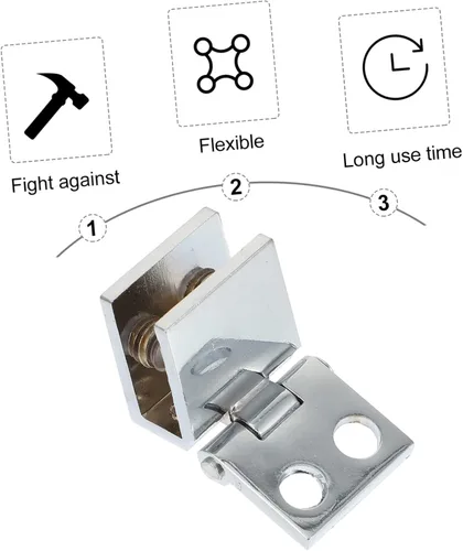 Vista 7 de DOITOOL Bisagra de bronce resistente para gabinetes Bisagra de puerta de vidrio Instalación rápida Hardware 2 unids* 2