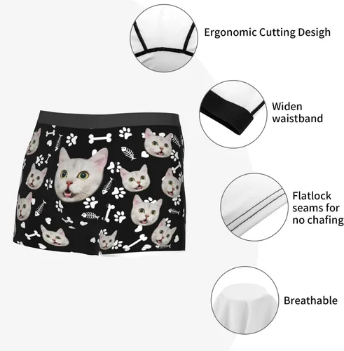 Vista 5 de Nsipan Ropa interior personalizada para hombres, calzoncillos tipo bóxer para novio, marido