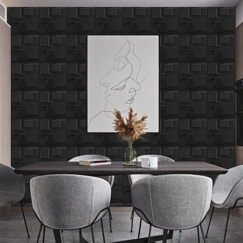 Vista 7 de Heikki Paquete de 30 paneles de pared 3D para decoración de pared interior, paneles de pared con textura de flores de PVC para sala de estar