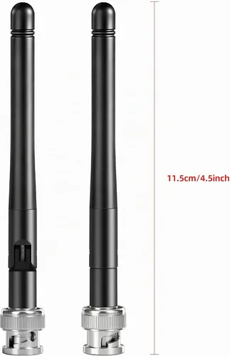 Vista 3 de Antena de repuesto UHF BNC macho (paquete de 2) para Sennheiser EW100 EW300 EW500 G3 SKM100 Receptor de micrófono inalámbrico, Slinkdsco