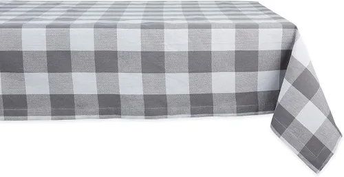 Vista 12 de DII Buffalo Check Collection, mantel clásico de granja, 52 x 52 pulgadas, color verde antiguo