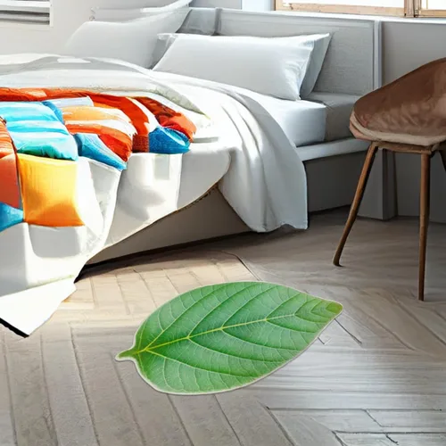 Vista 8 de Alfombra de baño verde bonita alfombra de baño antideslizante para baño, alfombra de baño esponjosa para plantas, alfombra verde menta moderna