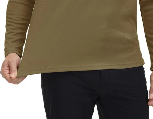Vista 21 de Rdruko Polo para hombre con bolsillo de manga larga de secado rápido para golf al aire libre con cuello