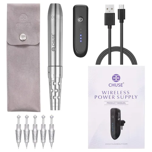 Vista 5 de CHUSE C18 Maquillaje Permanente Inalámbrico PMU Tatuaje Microblading Máquina Kit Suministros para Cejas Eyeliner Labios