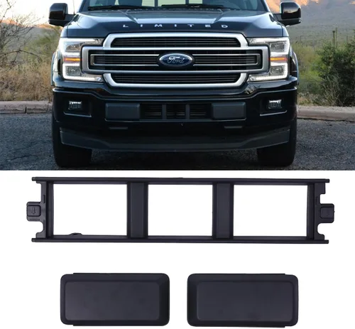 Vista 8 de KARPAL Almohadillas de parachoques delanteros, tapas de extremo, cubiertas de inserción Compatible con Ford F150 2018 2019 2020 Reemplaza