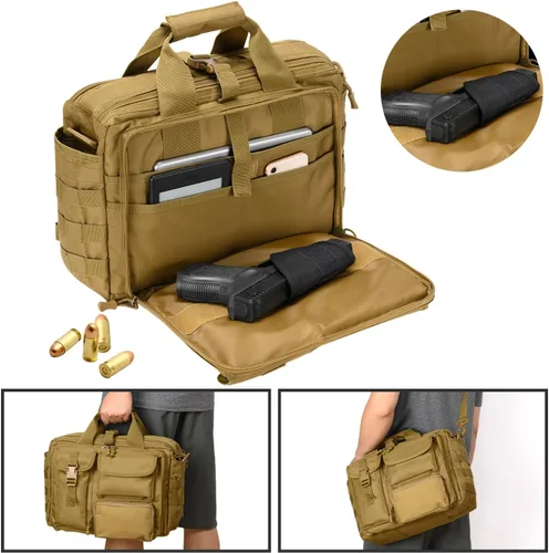 Vista 4 de Stypos Bolsa táctica para laptop para hombre, 14 pulgadas15.6 pulgadas17.3 pulgadas, bolsa de hombro militar, bolsas de trabajo de vuelo para pilotos