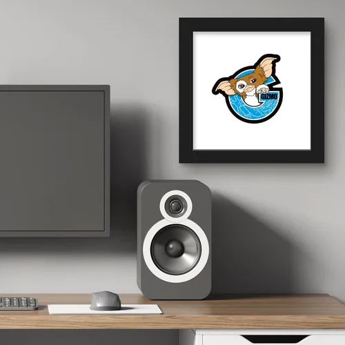 Vista 5 de Trends International Gallery Pops Gremlins - Arte de pared con insignia de Gizmo, versión enmarcada negra, 12 x 12 pulgadas