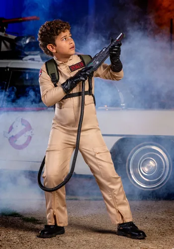 Vista 2 de Disfraz Deluxe de Ghostbusters para Niños Multicolor