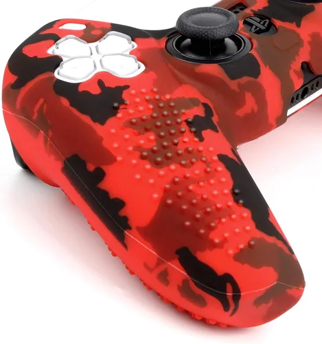 Vista 6 de Benazcap Accesorios de silicona para PS5 DualSense Wireless Controller Grip Case con protección antideslizante de silicona a prueba de polvo, 1