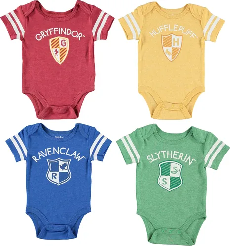 Vista 7 de Harry Potter Body de manga corta para bebé, paquete múltiple de regalo para bebé niña o niño, ropa de bebé Paquete de 3 Burgandy/Gris/Blanco