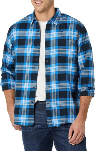 Vista 4 de Tienda Essentials Camisa de franela de manga larga para hombre (disponible en tallas grandes y altas)