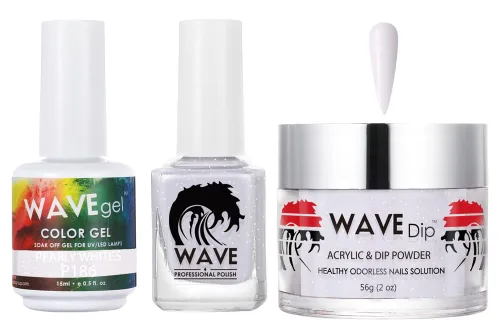 Vista 124 de WAVEGEL - Juego de gel de remojo, laca de uñas y polvo acrílico a juego - Colección Simplicity - #P109 Blizzard