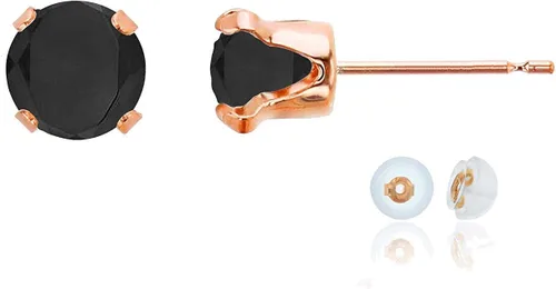 Vista 79 de Aretes de tuerca de plata de ley 925 chapados en oro de 14 quilates macizo, oro amarillo, blanco o rosa de 0.236 in Amatista