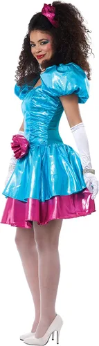 Vista 3 de California Costumes Vestido de fiesta de los años 80, mujer adulta, L, verde azuladofucsia, cerceta (TealFuchsia)