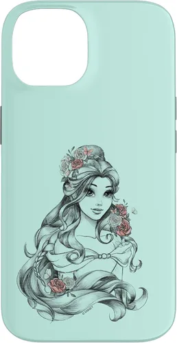 Vista 4 de iPhone 16 Disney Beauty & The Beast Floral Belle Sketch Case