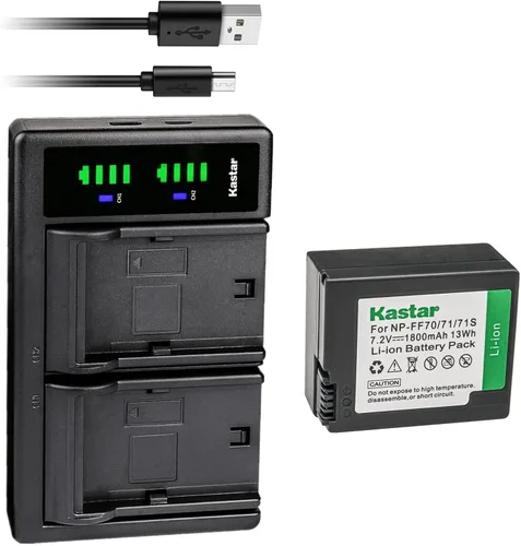 Vista 8 de Kastar NP-FF70 LTD2 - Cargador de batería USB compatible con Sony DCR-IP200K, DCR-IP210, DCR-IP210E, DCR-IP220, DCR-IP220E, DCR-IP220K, DCR-IP45
