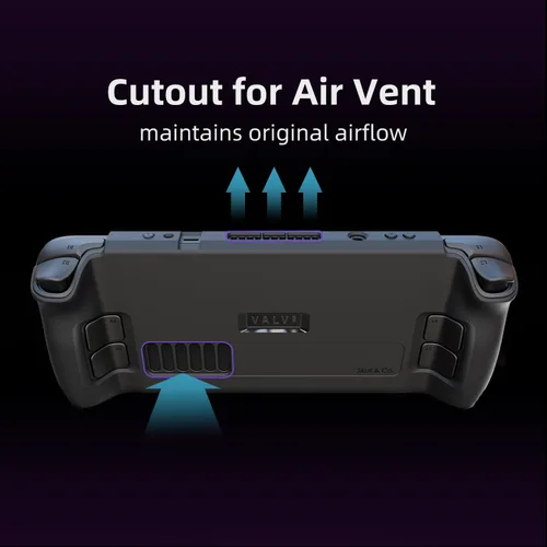 Vista 8 de Skull & Co. GripCase Bundle para Steam Deck funda protectora suave con agarres texturizados, protección completa y soporte, diseño de cubierta