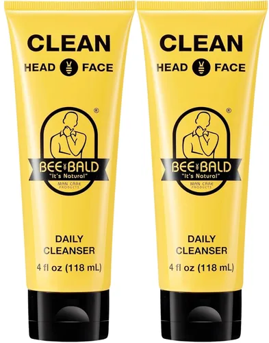 Vista 10 de Bee Bald Clean Limpiador diario de cabeza y cara, refresca y lava a fondo, cuidado de la cabeza calva premium para hombres y mujeres, 4 onzas