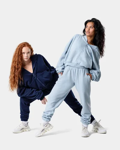 Vista 5 de Kamo Fitness CozyTec - Pantalones deportivos de cintura alta para mujer, holgados cómodos pantalones de descanso con bolsillos hechos de forro polar