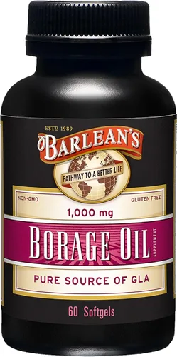 Vista 9 de Barlean's Cápsulas blandas de aceite de onagra con ácido gamma-linolénico (GLA), sin OMG, sin gluten, 60 cápsulas blandas