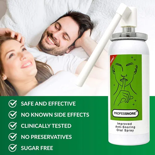 Vista 3 de Snore Solutions Anti Ronquidos Stop Relieve Spray Solución Natural para Ronquidos (Paquete de 2)