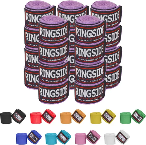 Vista 23 de Ringside Mexican Style Boxing Hand Wraps (Pairs) - 180" Semi-Elastic Cotton Blend Wrist Support with Thumb Loop for MMA, Muay Thai, Kickboxing