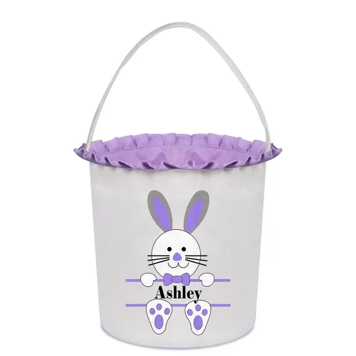 Vista 17 de Cestas de Pascua personalizadas para niños, cesta de caza de huevos de Pascua, bolsas de cesta de Pascua personalizadas, regalos de Pascua para verde
