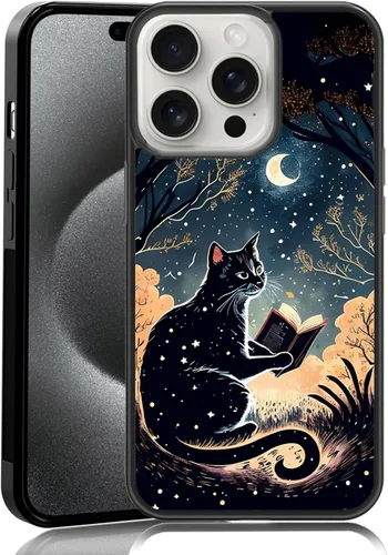 Vista 60 de Elegante funda de teléfono con diseño de gato Marie compatible con iPhone 11, funda de encaje dorado para iPhone, a prueba de golpes, rosa fucsia
