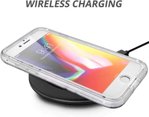 Vista 6 de SURITCH Funda para iPhone 8/iPhone 7/iPhone Se 2022, [protector de pantalla integrado] protección completa de policarbonato duro + cubierta a prueba