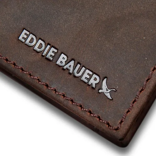 Vista 3 de Eddie Bauer Men's Slim Wallet Money Clip RFID Protection ID Window Genuine Leather EDC
