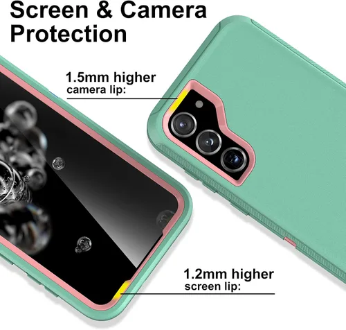 Vista 4 de MXX Funda compatible con Samsung Galaxy S23, 3 capas súper protectoras, cuerpo resistente, resistente, a prueba de golpes y polvo, diseñada